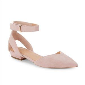 Halston Heritage Suede Pointed Toe Flats